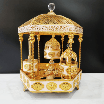 Traditional Iron & Glass Incense Burner Set (6010)