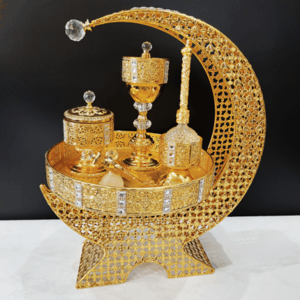 Affordable Traditional Iron & Glass Incense Burner Set (6015)