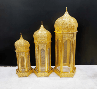 Hexagonal incense burner with lid