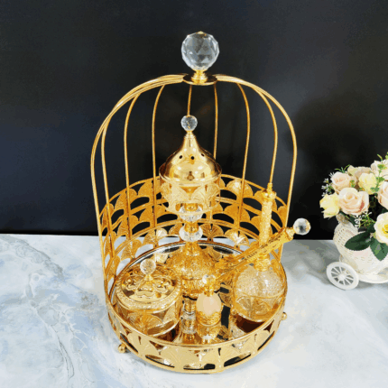 Birdcage-Style LED Incense Burner Set (QBY-80256)