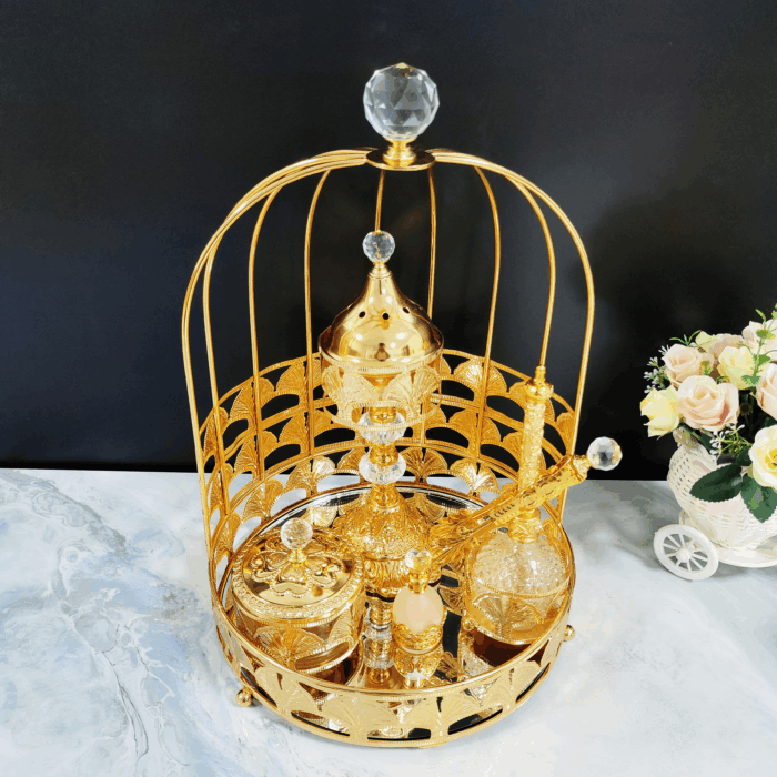 图片1 Birdcage-Style LED Incense Burner Set (QBY-80256)