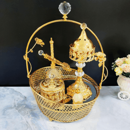 Round Handle LED Incense Burner Set (QBY-80257)