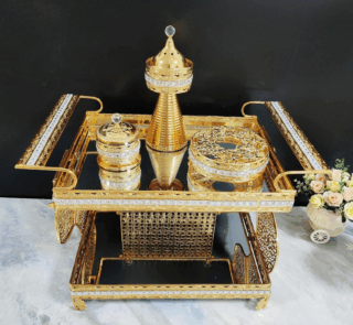 Rectangular Handle Coffee Table Incense Set (QBY-80262)