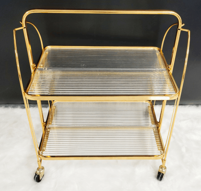 Rectangular Foldable Serving Trolley (QBY-80239) – Space-Saving Elegance for Indian Homes For Indian Families: Where Style Meets Smart Living - Image 1