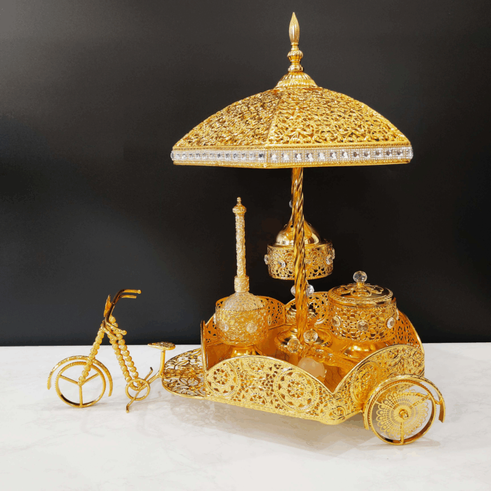 Golden Rickshaw Incense Burner Set (6008)
